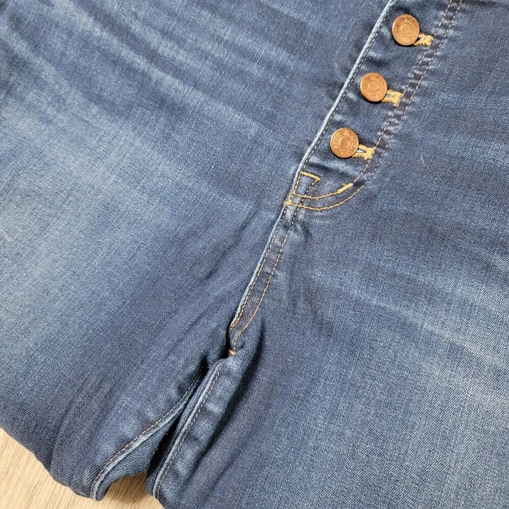 Madewell 9" mid-rise skinny button fly jeans size 34 Petite style AB046 - Picture 9 of 12